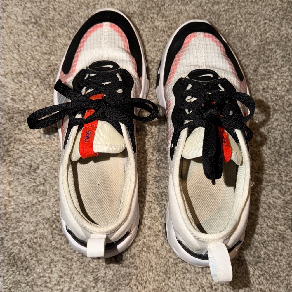 Nike Renew Lucent Kids Running Sneakers - White Team Orange Size 3.5 - Picture 6 of 7